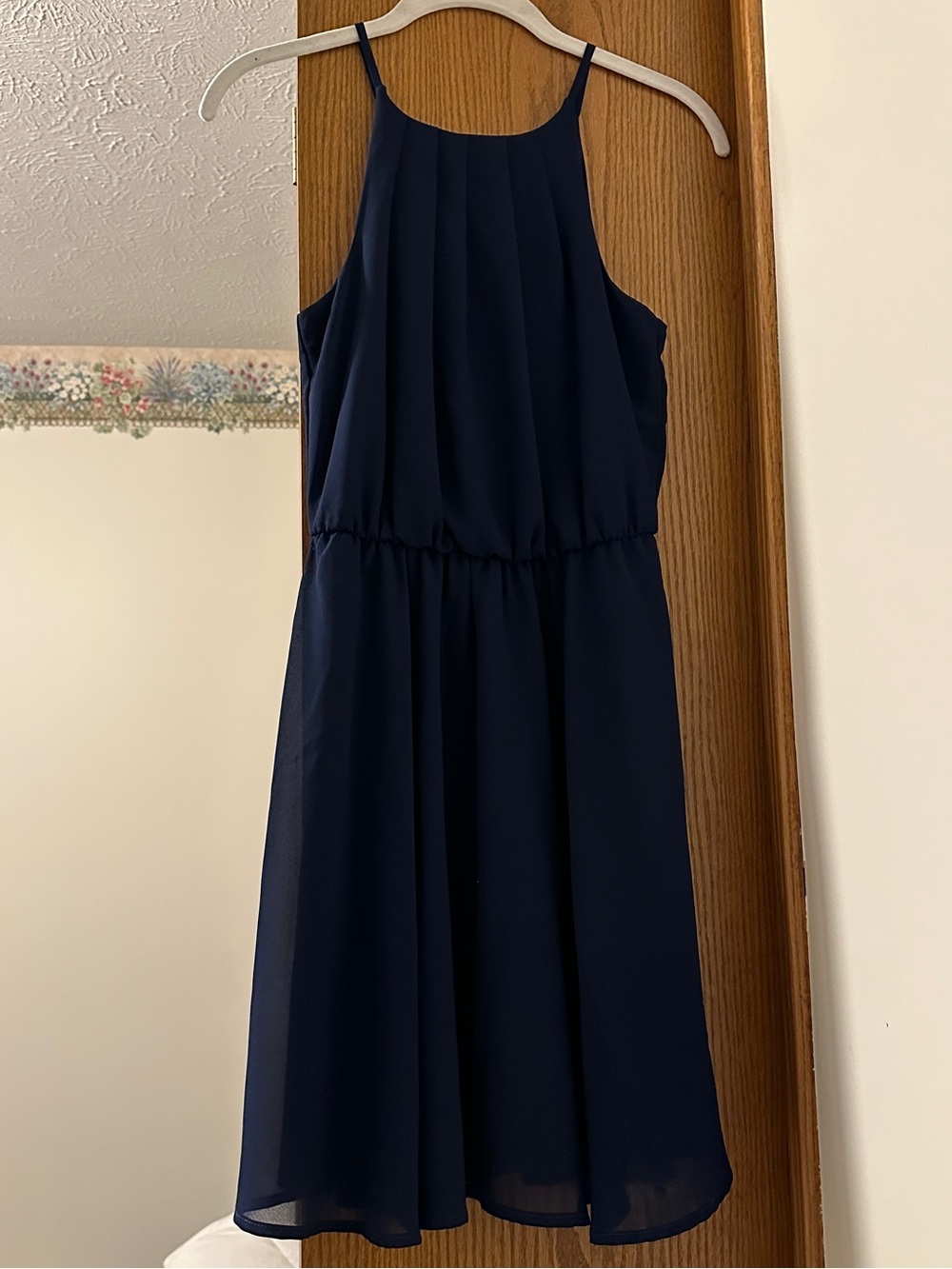 NWT Francesca’s Blue Rain Navy Dress